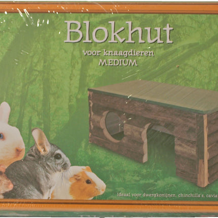 AnimalstoreXL Blokhut Hout Medium