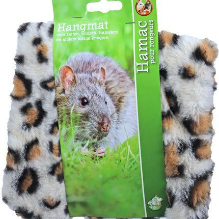 AnimalstoreXL Boon Hangmat Knaagdier Pluche Luipaard 35cm