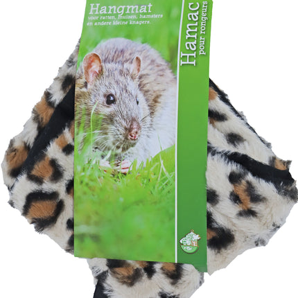 AnimalstoreXL Boon Hangmat Knaagdier Pluche Luipaard 35cm