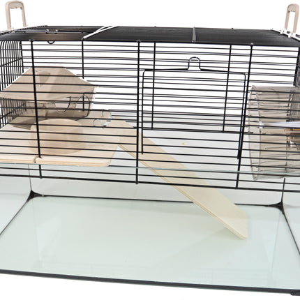 AnimalstoreXL Interzoo Hamsterkooi Vision 51 Zwart