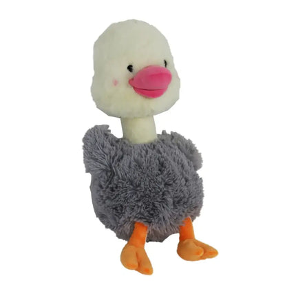 AnimalstoreXL Boon Struisvogel Pluche Grijs Wit met Piep 50cm