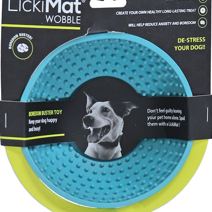 Lickimat Lickmat Wobble Dog Turquoise 17x8cm