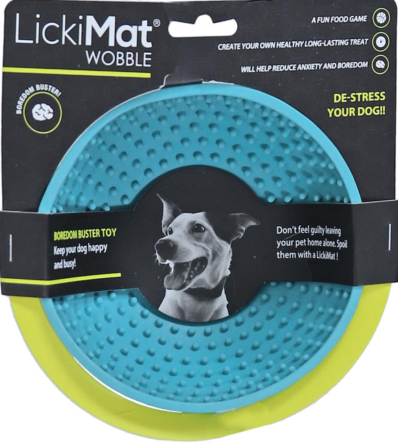 Lickimat Lickmat Wobble Dog Turquoise 17x8cm
