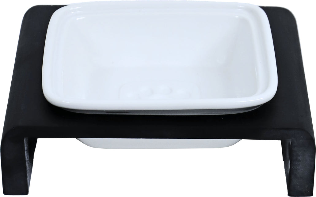 AnimalstoreXL Boon Eetbak met Houten Frame Hond Enkel 17cm