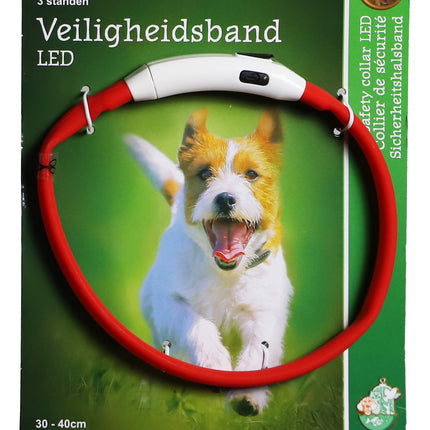 AnimalstoreXL Boon veiligheidshalsband verstelbaar LED 30-40cm