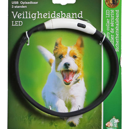 AnimalstoreXL Boon veiligheidshalsband verstelbaar LED 30-40cm