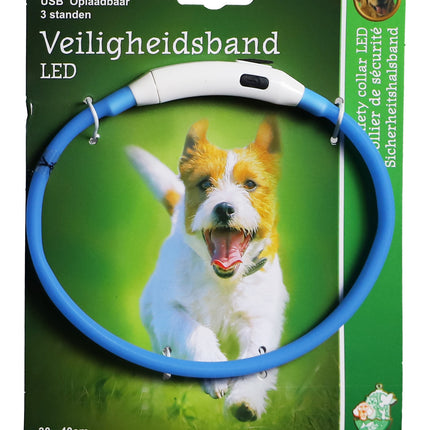 AnimalstoreXL Boon veiligheidshalsband verstelbaar LED 30-40cm
