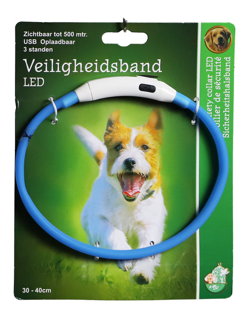 AnimalstoreXL Boon veiligheidshalsband verstelbaar LED 30-40cm
