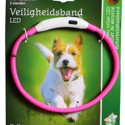 AnimalstoreXL Boon veiligheidshalsband verstelbaar LED 30-40cm