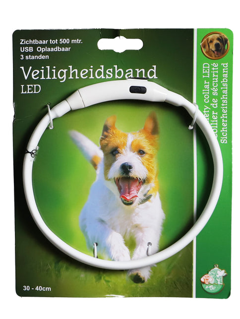 AnimalstoreXL Boon veiligheidshalsband verstelbaar LED 30-40cm