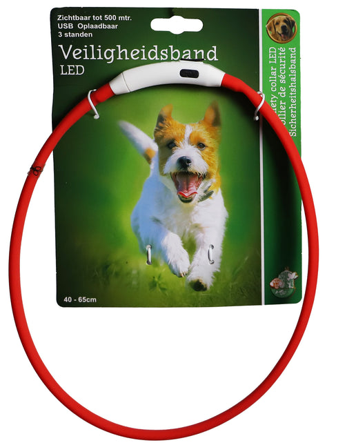 AnimalstoreXL Boon veiligheidshalsband verstelbaar LED 50-65cm