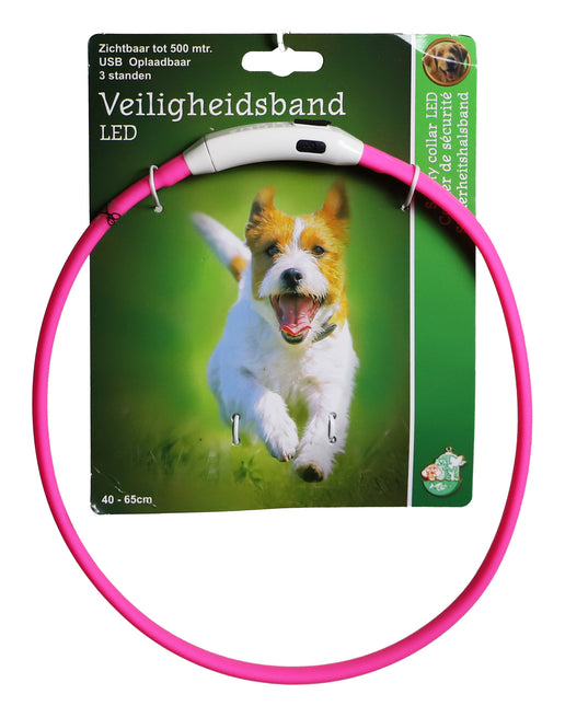 AnimalstoreXL Boon veiligheidshalsband verstelbaar LED 50-65cm