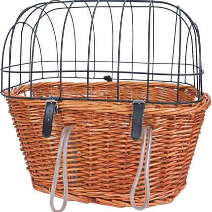 AnimalstoreXL Boon Fietsmand Riet Voorop met Metaal Rek