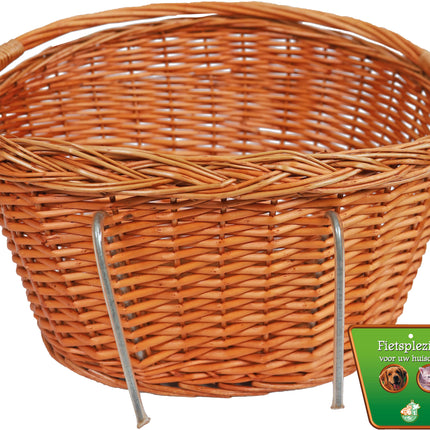 AnimalstoreXL Boon Fietsmand Riet Voorop met Handvat 45cm