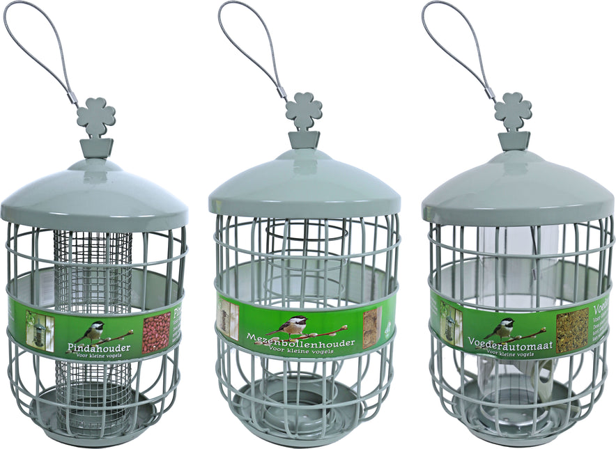 AnimalstoreXL Voederaut.Met.Kl.Vogels Grijs/Grn Small