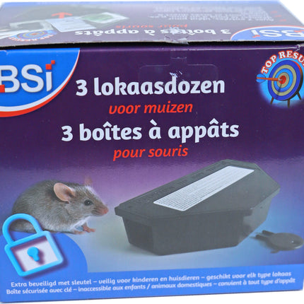 BSI Lokaasdoos 3x voor Muizen