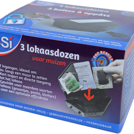 AnimalstoreXL BSI Lokaasdoos 3x voor Muizen