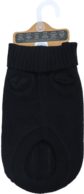 AnimalstoreXL Boony Hondenkabeltrui Zwart 30cm