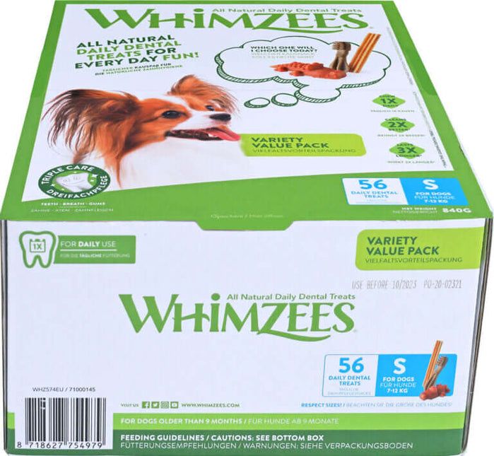 AnimalstoreXL Whimzees Variety Valuebox Small 56 stuks