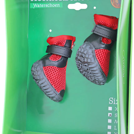AnimalstoreXL Boon Hondenschoen Water Rood Zwart S 2 stuks