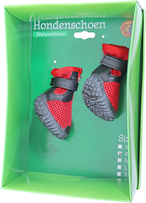 AnimalstoreXL Boon Hondenschoen Water Rood Zwart S 2 stuks