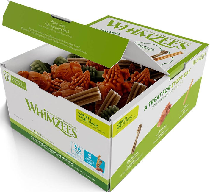 AnimalstoreXL Whimzees Variety Valuebox Small 56 stuks