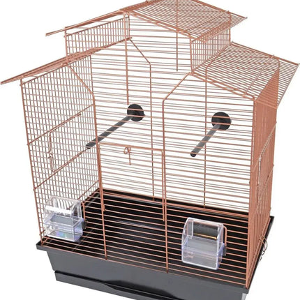 AnimalstoreXL Interzoo Vogelkooi Iza 2 Koper Zwart