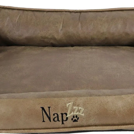 AnimalstoreXL Napzzz Divan Leatherlook Duo Donkerbruin Bruin