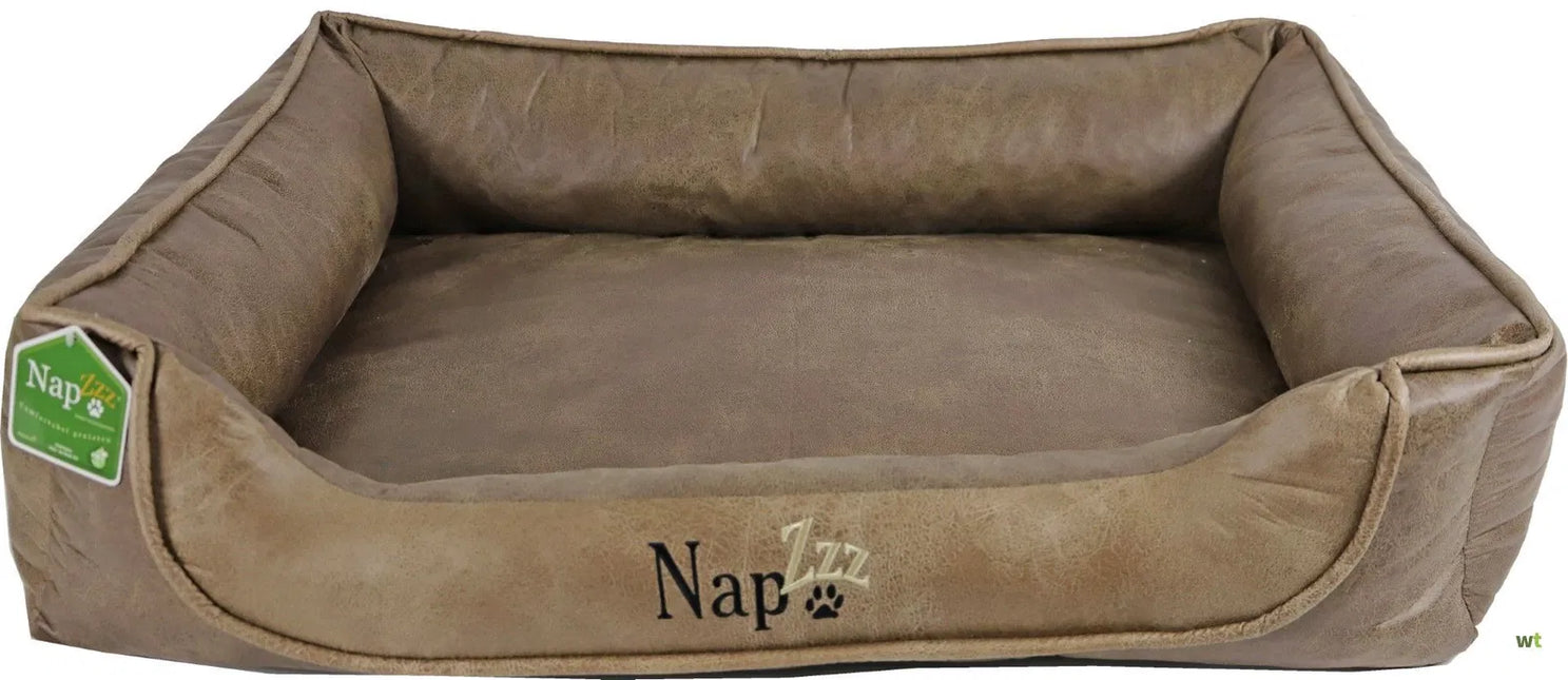 AnimalstoreXL Napzzz Divan Leatherlook Duo Donkerbruin Bruin