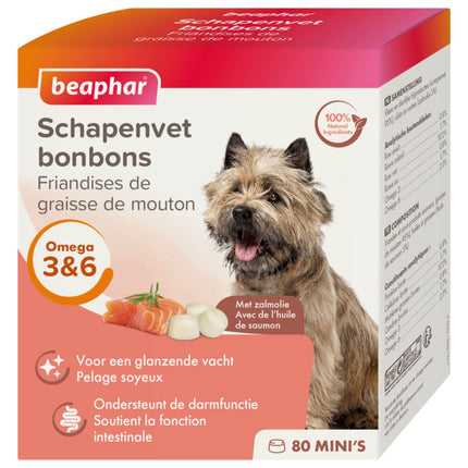 AnimalstoreXL Beaphar Schapenvetbonbons Zalm - Hondensnacks