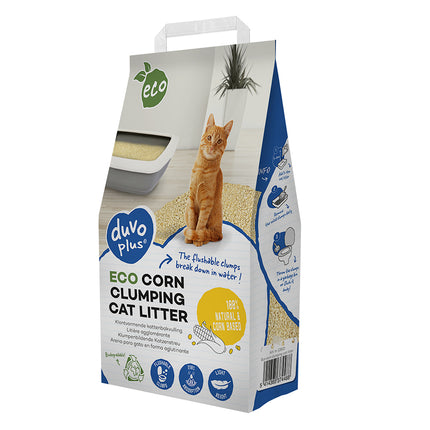 AnimalstoreXL Duvoplus Eco Maïs Klontvormende Kattenbakvulling 3,5kg/5,7L