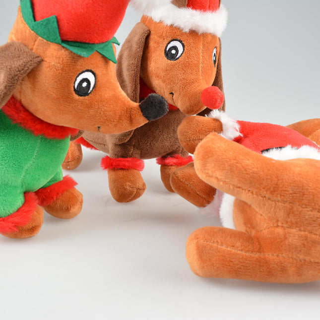 AnimalstoreXL Duvoplus hondenspeeltje pluche hond 3stuks