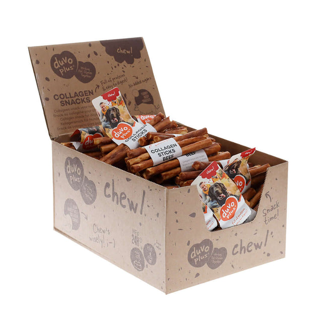 AnimalstoreXL Duvoplus Chew! Collagen Sticks Rund 12,5cm 5 stuks / 35g