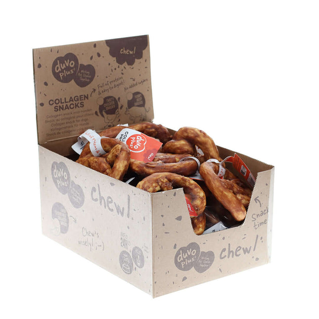 AnimalstoreXL Duvoplus Chew! Collagen Pretzel Rund 8,5cm 1 stuks / 50g