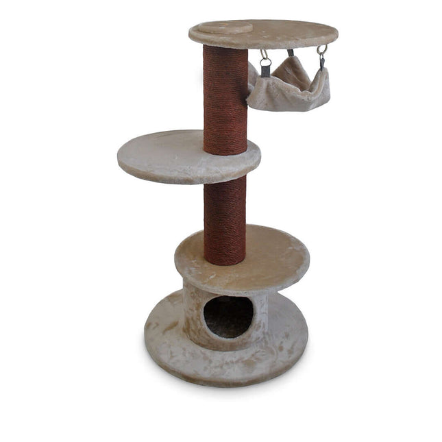 AnimalstoreXL Duvoplus Krabpaal Giorgia 60x60x120cm Beige/Oranje