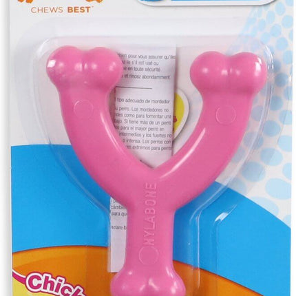 AnimalstoreXL Nylabone Puppy Dental Wishbone XS Kip Roze
