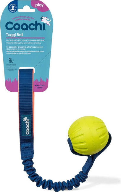 AnimalstoreXL Coachi Tuggi Ball Navy Coral en Lime