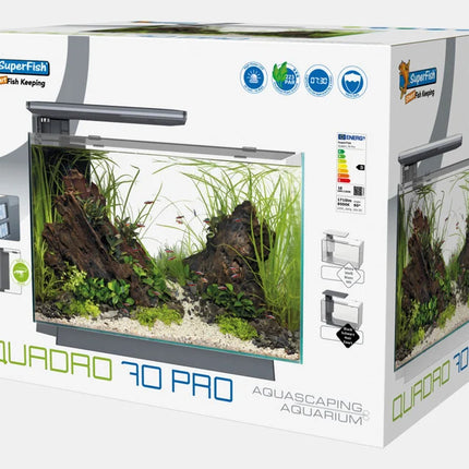 AnimalstoreXL Aquarium Quadro 70 Pro Zwart