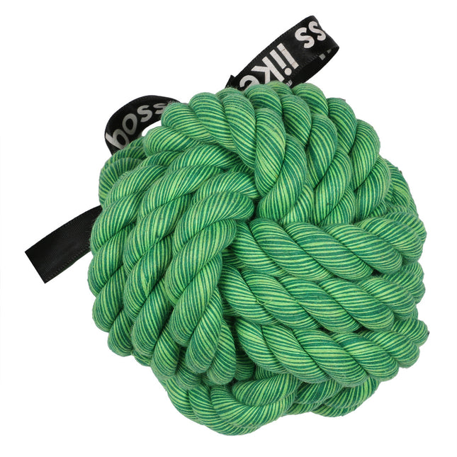 Ballin Gevlochten Bal 10cm - 12cm Groen