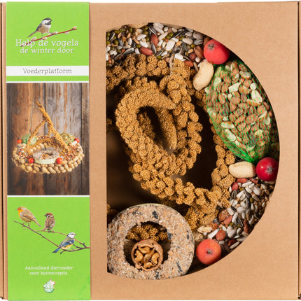 AnimalstoreXL Boon Voederplatform Pindan met Mezenb met Vetr. 28cm