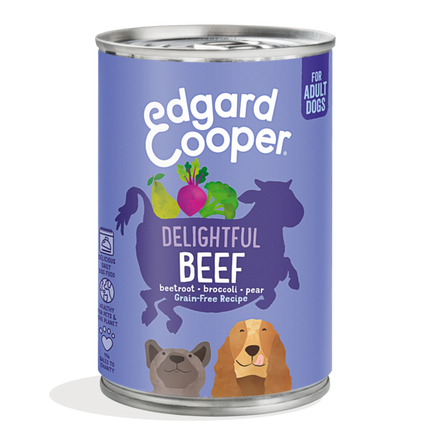 AnimalstoreXL Edgard & Cooper Hond Blik Vlees of Vis Graanvrij 400g