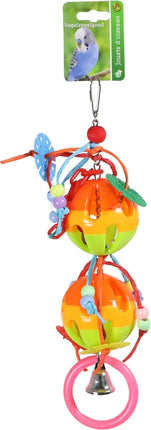 AnimalstoreXL Boon Ballen met Bel met Ring met Raffiasliert 33cm
