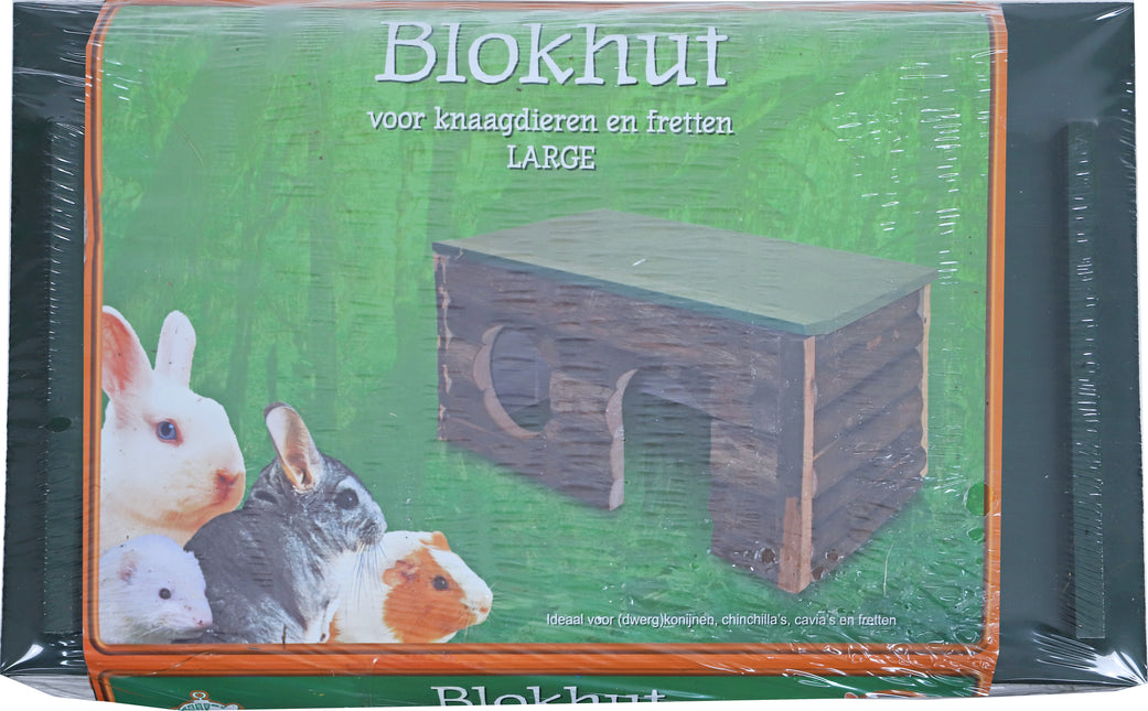 AnimalstoreXL Blokhut Hout Large