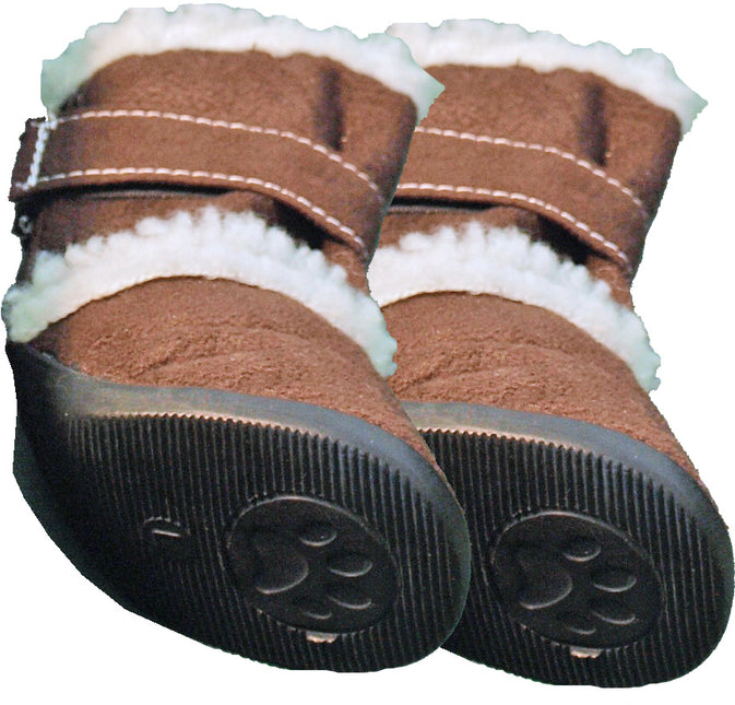 AnimalstoreXL Boon Hondenschoen Trend Bruin met Bont L 2 stuks