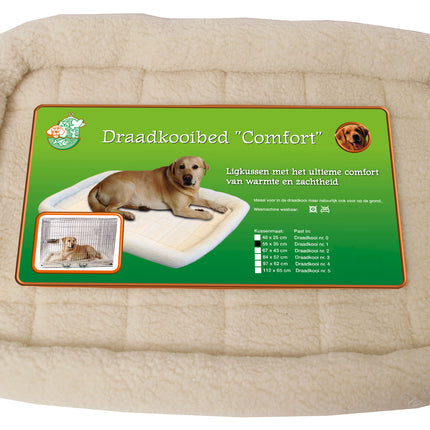 AnimalstoreXL Boon Draadkooibed Comfort Ivoor 55x35cm