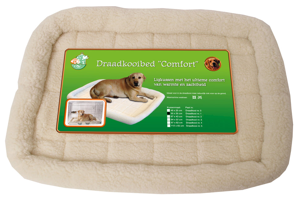 AnimalstoreXL Boon Draadkooibed Comfort Ivoor 55x35cm