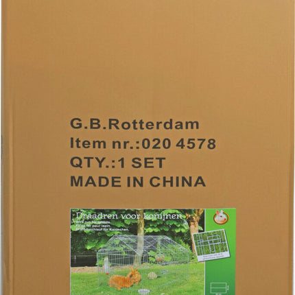 AnimalstoreXL Boon Draadren Puntdak Verzinkt 90x75x75cm