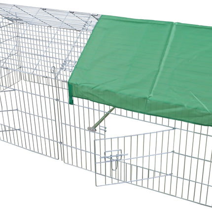 AnimalstoreXL Boon Draadren Puntdak met Zonned.Verz 180x75x75cm