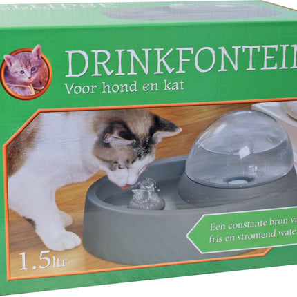 AnimalstoreXL Boon Drinkfontein Ellipse Antraciet 1.5 liter