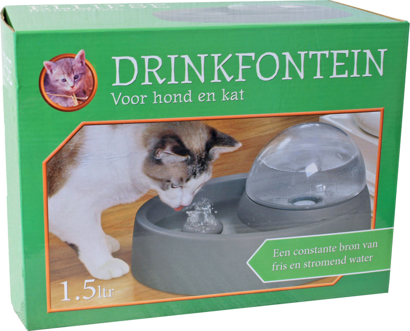 AnimalstoreXL Boon Drinkfontein Ellipse Antraciet 1.5 liter